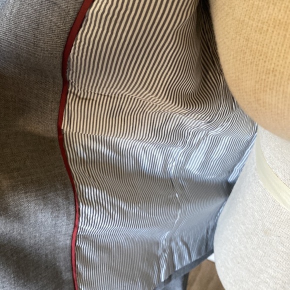 J. Crew "Schoolboy" Gray Wool Double Button Blazer, Size 4 Tall academia preppy - Picture 6 of 9